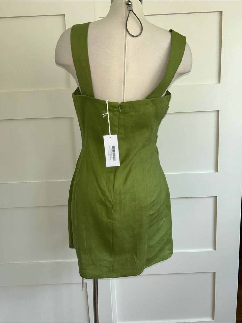 Reformation - Kerrigan linen Square-Neck Mini Dress - Picture 6 of 9